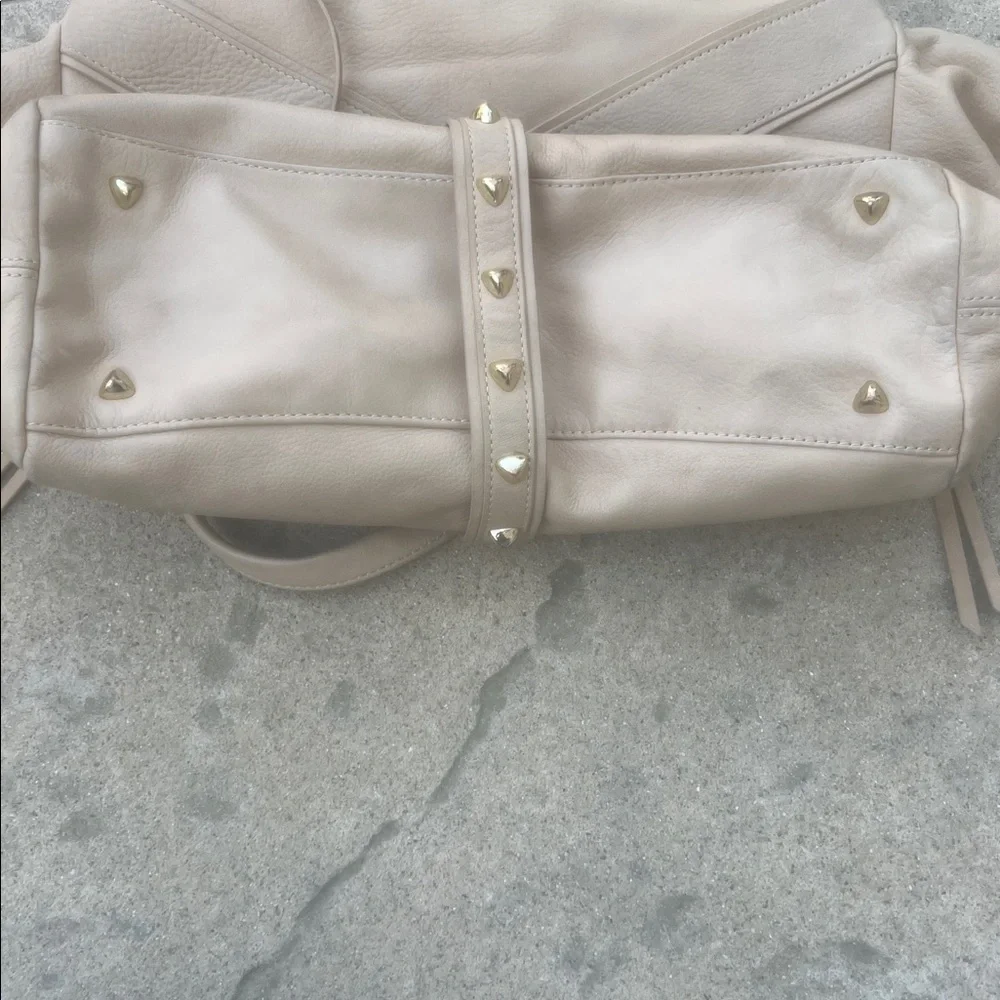 Botkier Trigger Satchel Beige Leather Handbag Purse